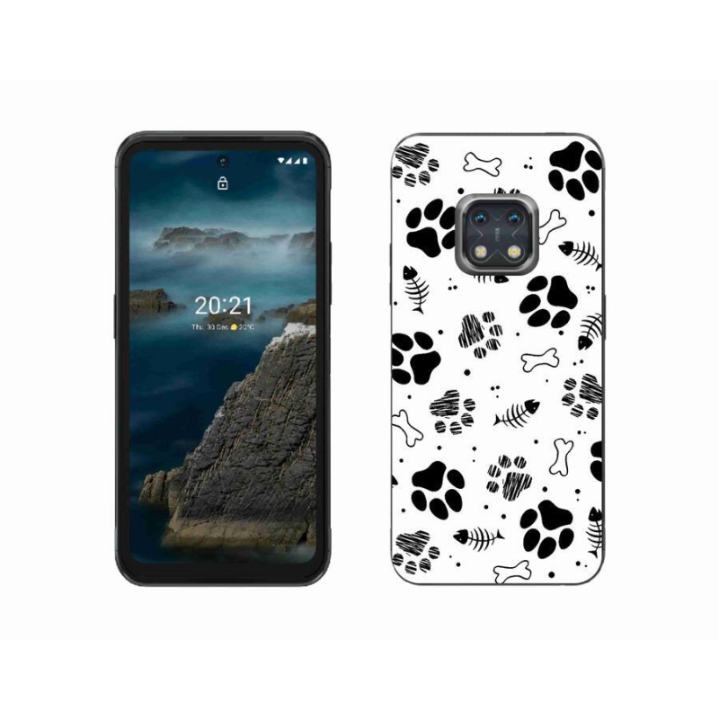 Zselés borítás mmCase mobiltelefonhoz Nokia XR20 - kutyamancsok 1