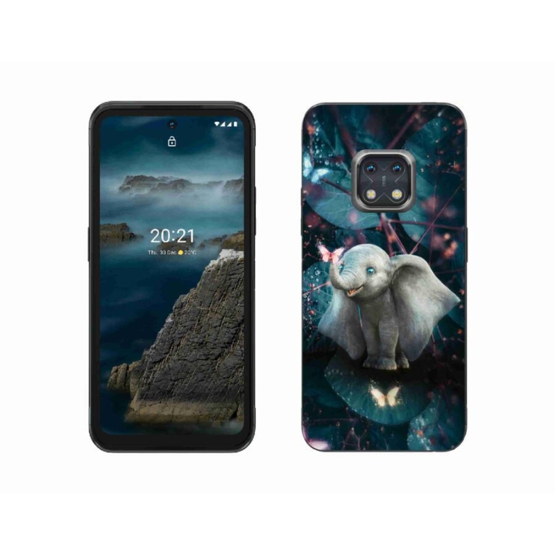 Zselés borítás mmCase mobiltelefonhoz Nokia XR20 - aranyos elefánt