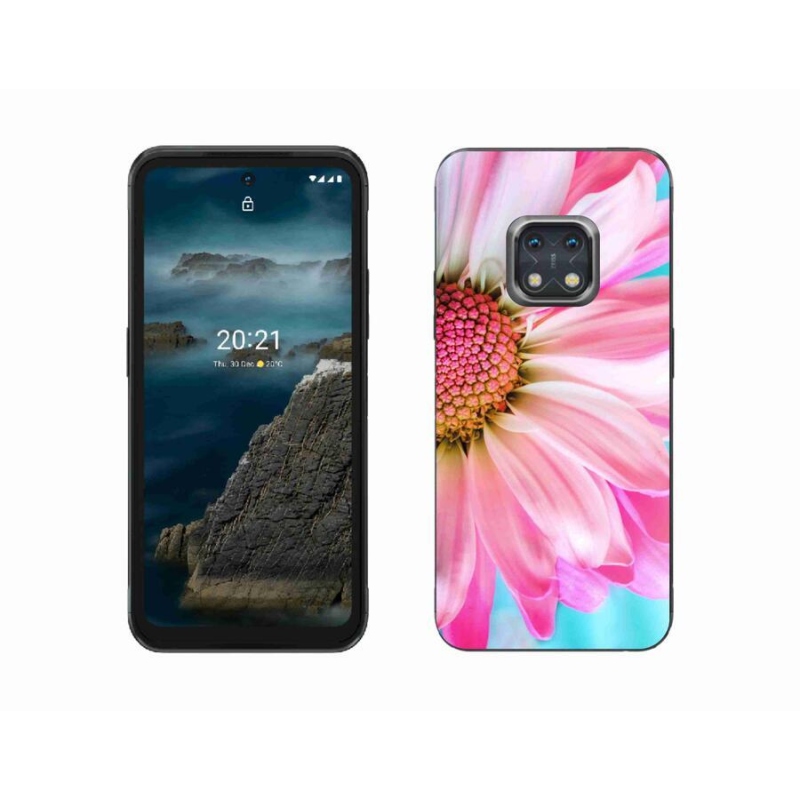 Zselés borítás mmCase a Nokia XR20 készülékhez - rózsaszín virág