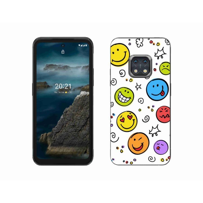 Zselés borítás mmCase a Nokia XR20 készülékhez - smiley-k
