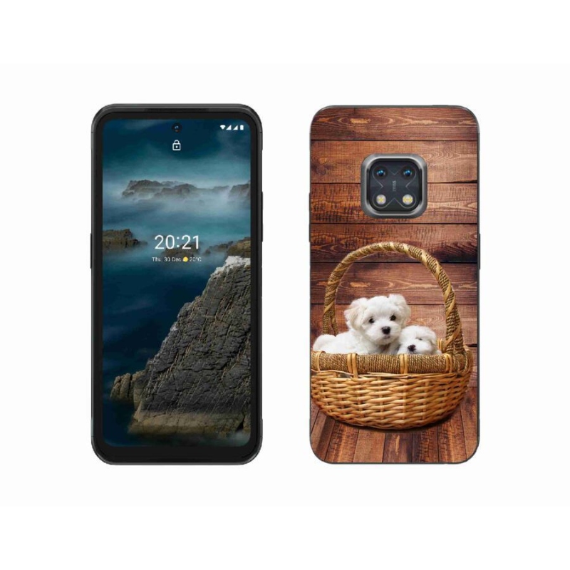 Zselés borítás mmCase a Nokia XR20 készülékhez - kölyökkutyák
