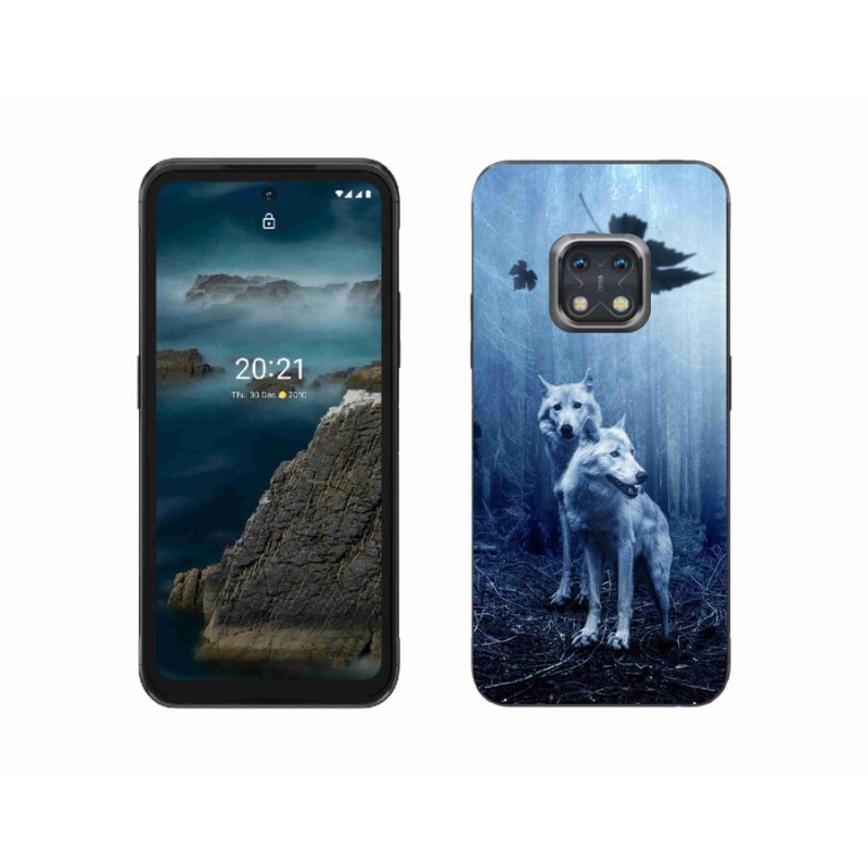 Zselés borítás mmCase a Nokia XR20 mobilhoz - farkasok az erdőben