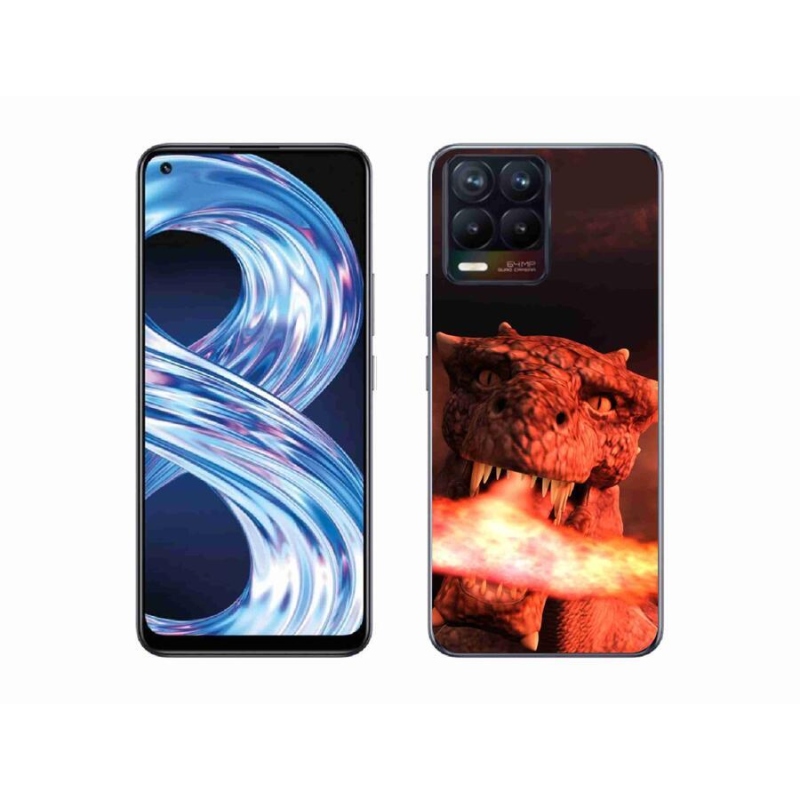 Gél borítás mmCase a Realme 8 4G-hez - sárkány