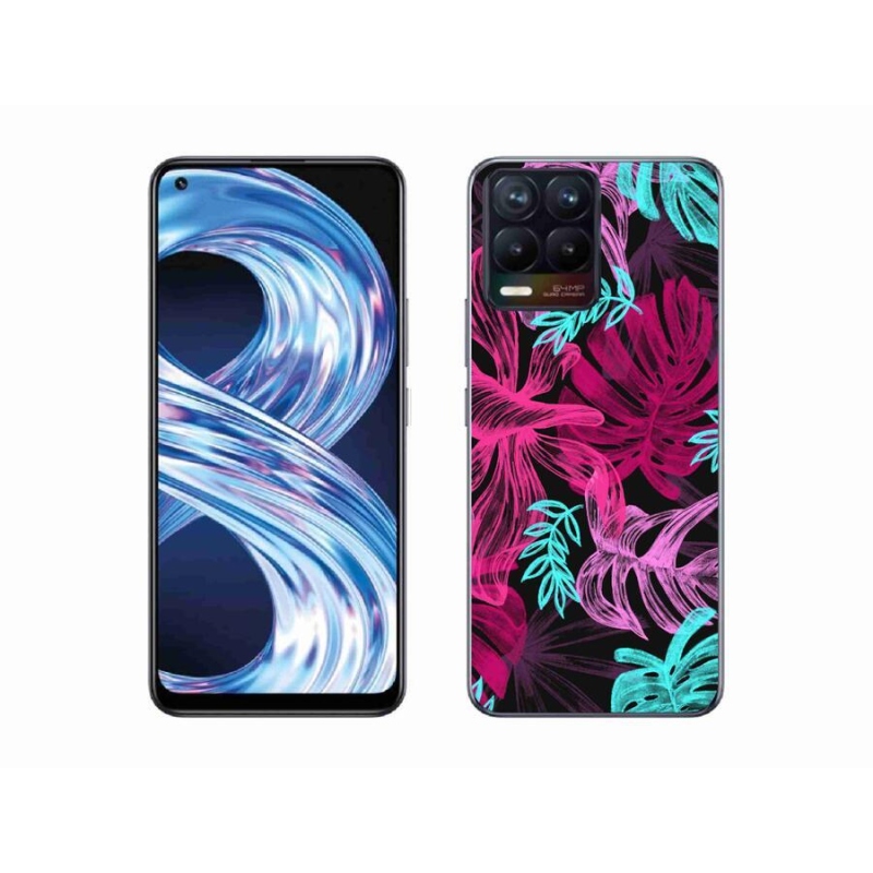 Gél borítás mmCase a Realme 8 4G-hez - virágok 1