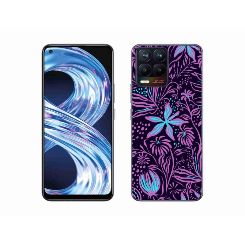 Gél borítás mmCase a Realme 8 4G-hez - virágok 2