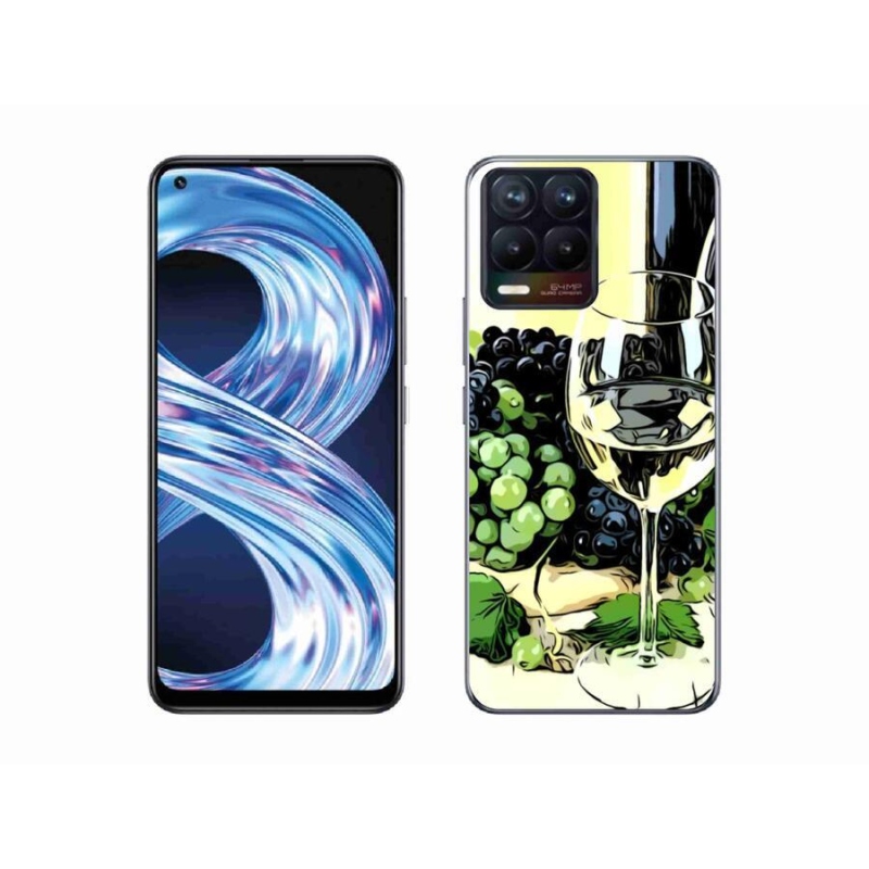 Gél borítás mmCase a Realme 8 4G készülékhez - pohár bor