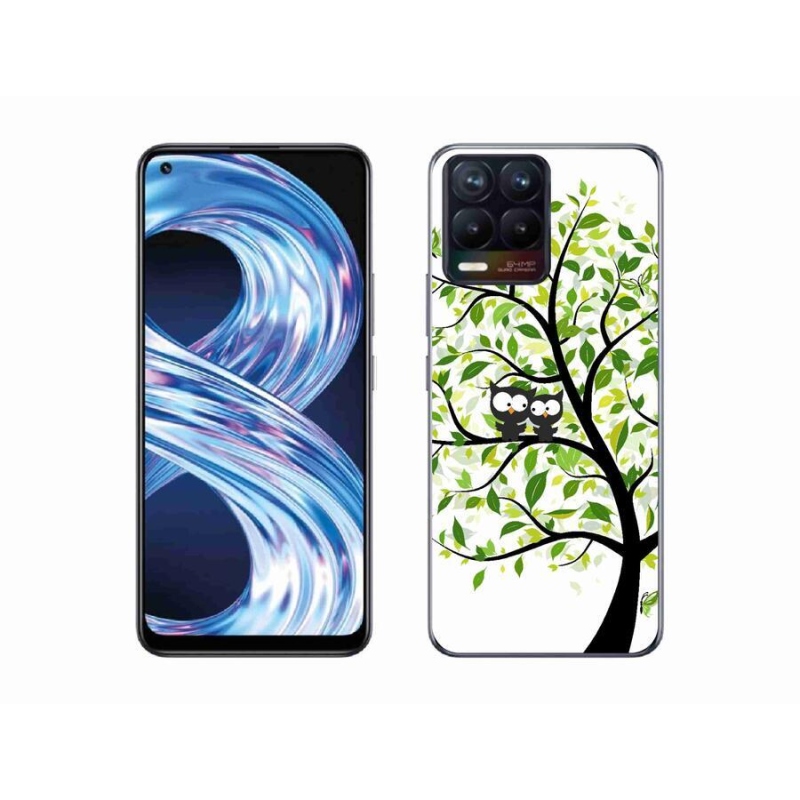 Gél borítás mmCase a Realme 8 4G készülékhez - baglyok a fán