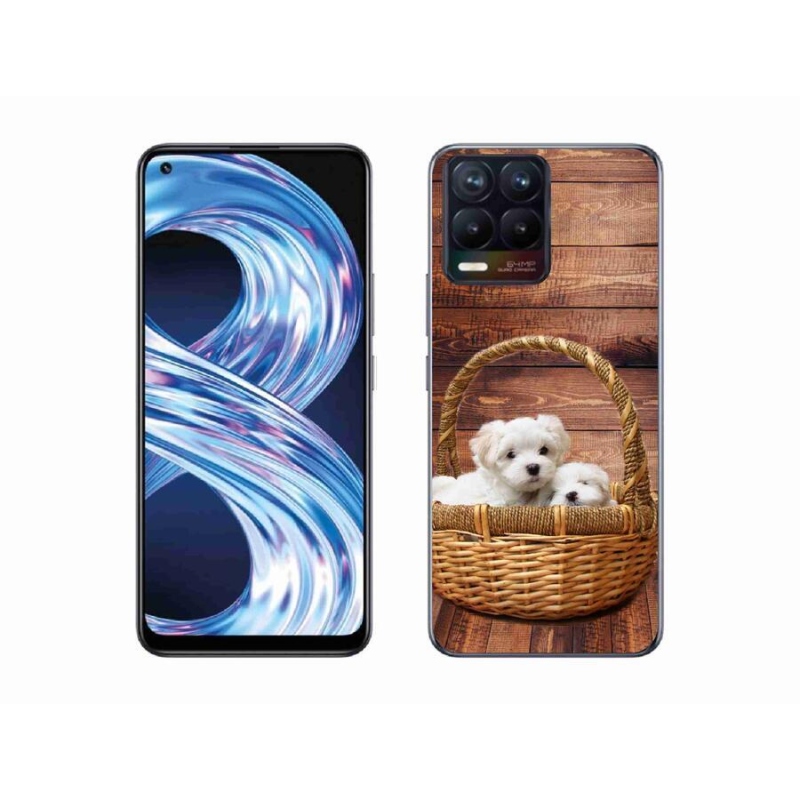 Gél borítás mmCase a Realme 8 4G-hez - kölyökkutyák