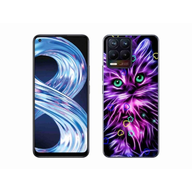 Gél borítás mmCase a Realme 8 Pro készülékhez - absztrakt macska
