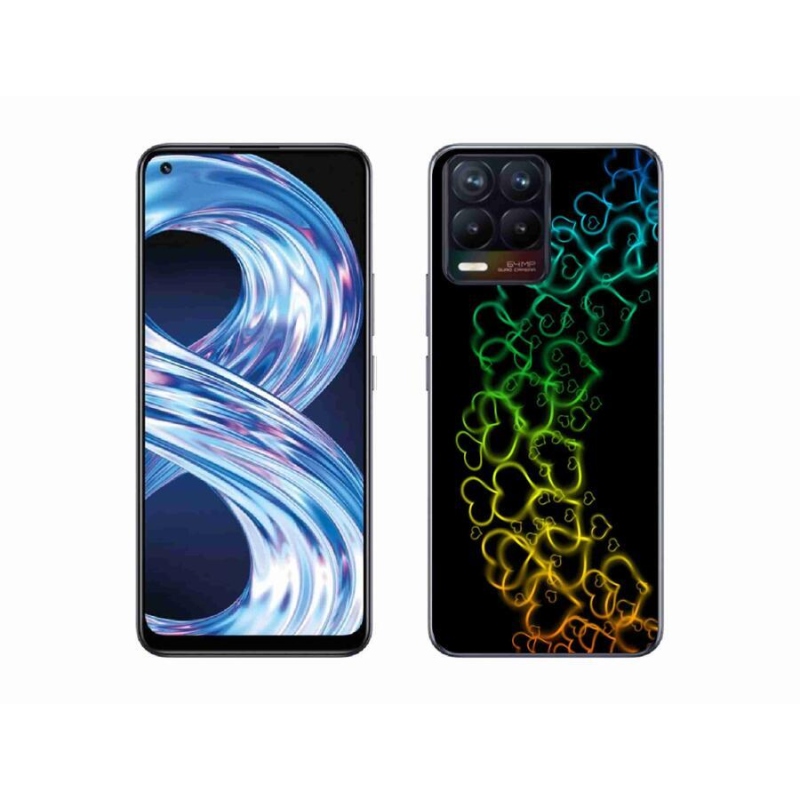 Gél borítás mmCase a Realme 8 Pro készülékhez - színes szívek
