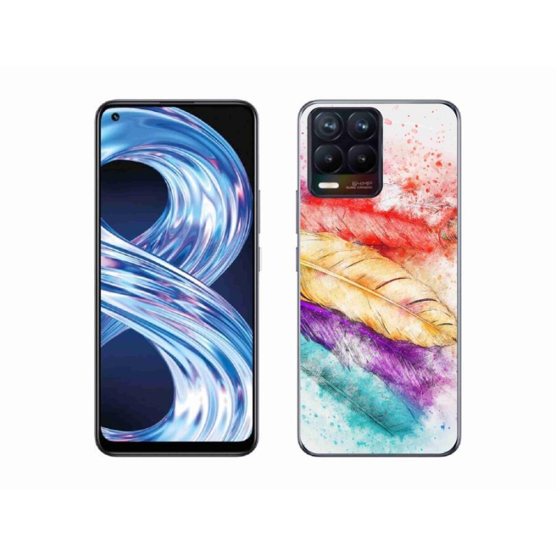 Gél borítás mmCase mobilhoz Realme 8 Pro - színes tollak
