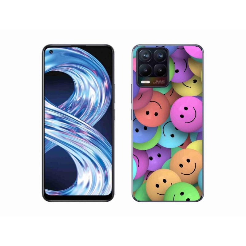 Gél borítás mmCase a Realme 8 Pro-hoz - színes smiley-k