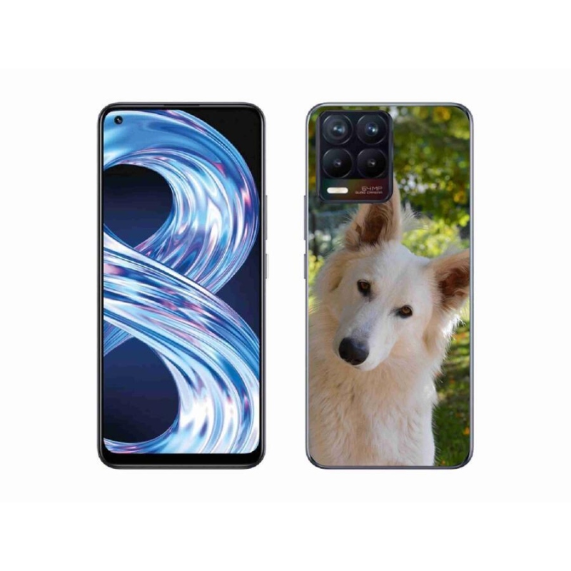 Gél borítás mmCase a Realme 8 Pro-hoz - fehér Svájci juhász 1
