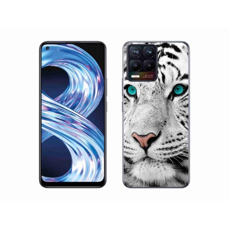 Gél borítás mmCase a Realme 8 Pro készülékhez - fehér tigris