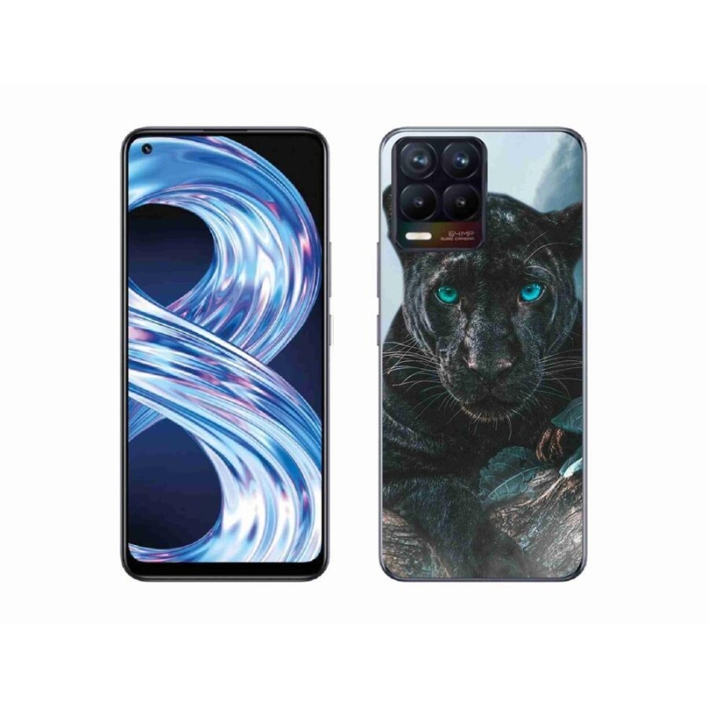 Gél borítás mmCase a Realme 8 Pro-hoz - fekete párduc