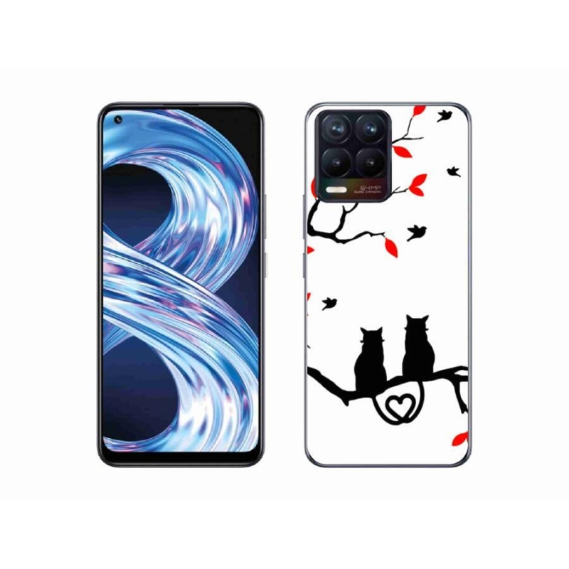 Gél borítás mmCase a Realme 8 Pro számára - macskaszerelem