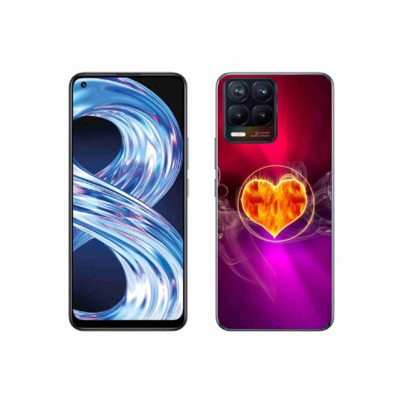 Gél borítás mmCase a Realme 8 Pro számára - tüzes szív