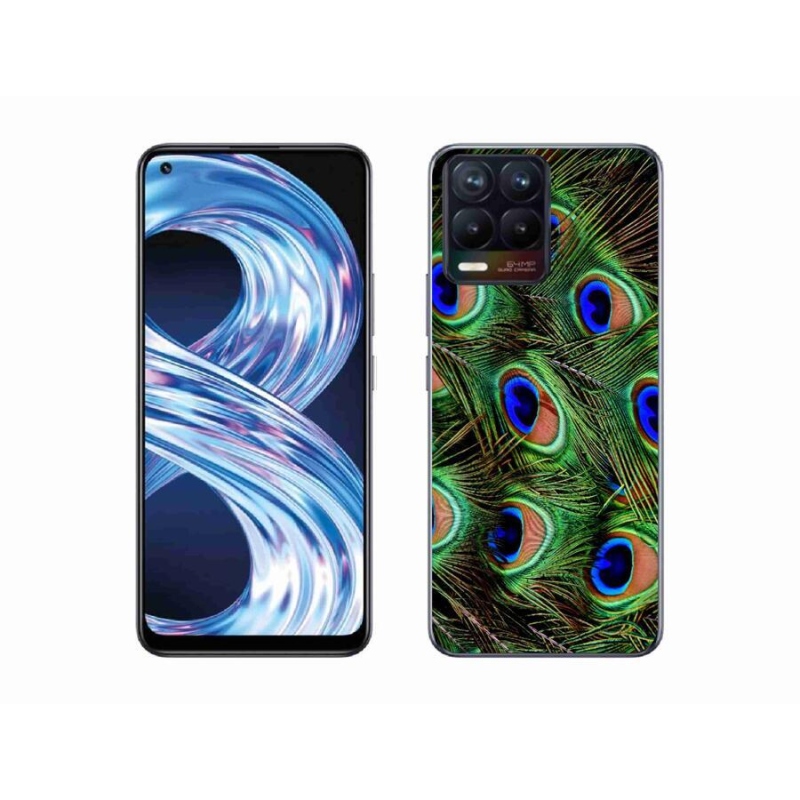 Zselés borítás mmCase a Realme 8 Pro-hoz - pávatoll