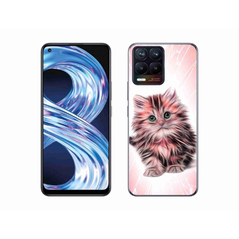 Gél borítás mmCase a Realme 8 Pro-hoz - aranyos cica