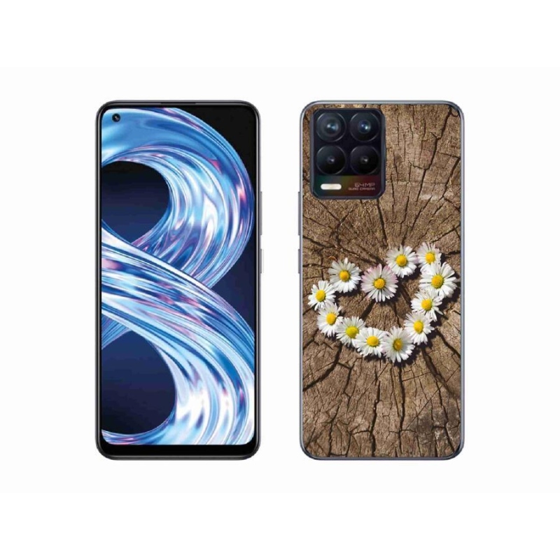 Gél borítás mmCase mobilhoz Realme 8 Pro - százszorszépek szíve