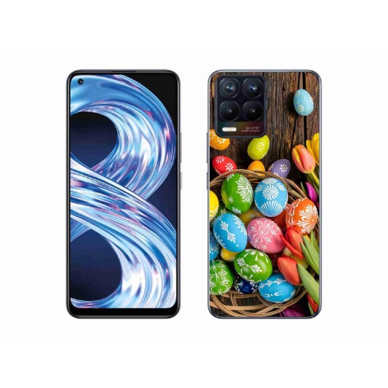 Gél borítás mmCase a Realme 8 Pro számára - Húsvéti tojások