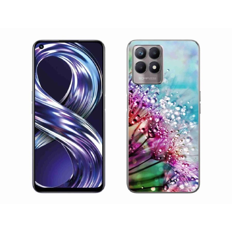 Zselés borító mmCase mobilhoz Realme 8i - színes virágok