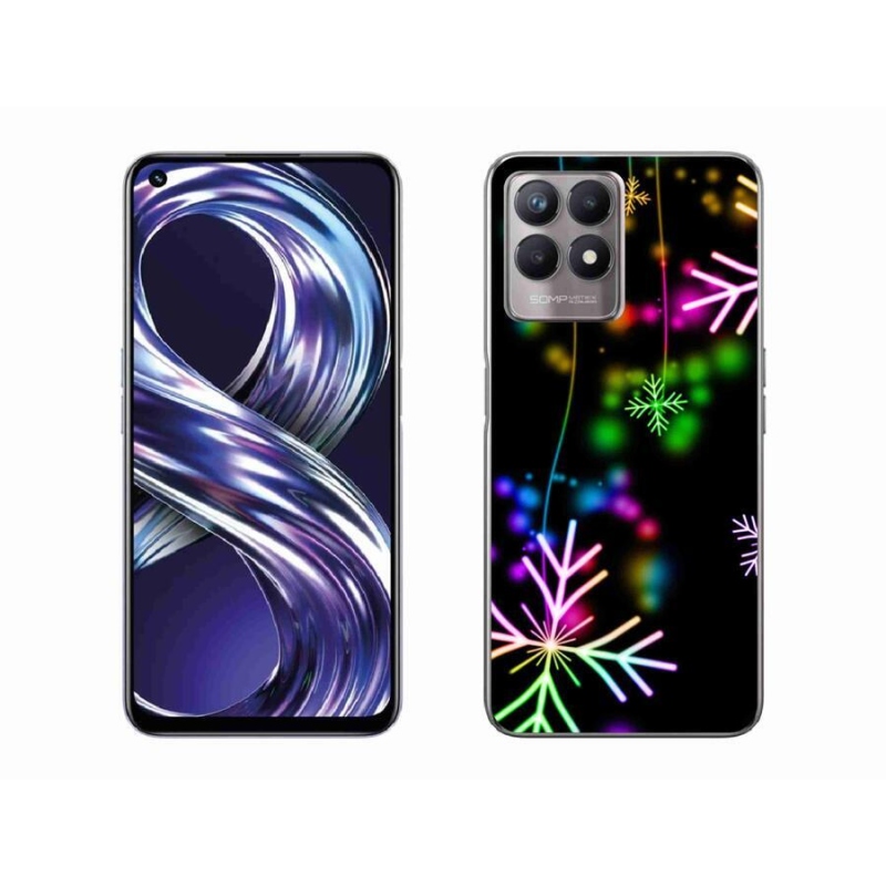 Zselés borítás mmCase mobilhoz Realme 8i - színes pelyhek