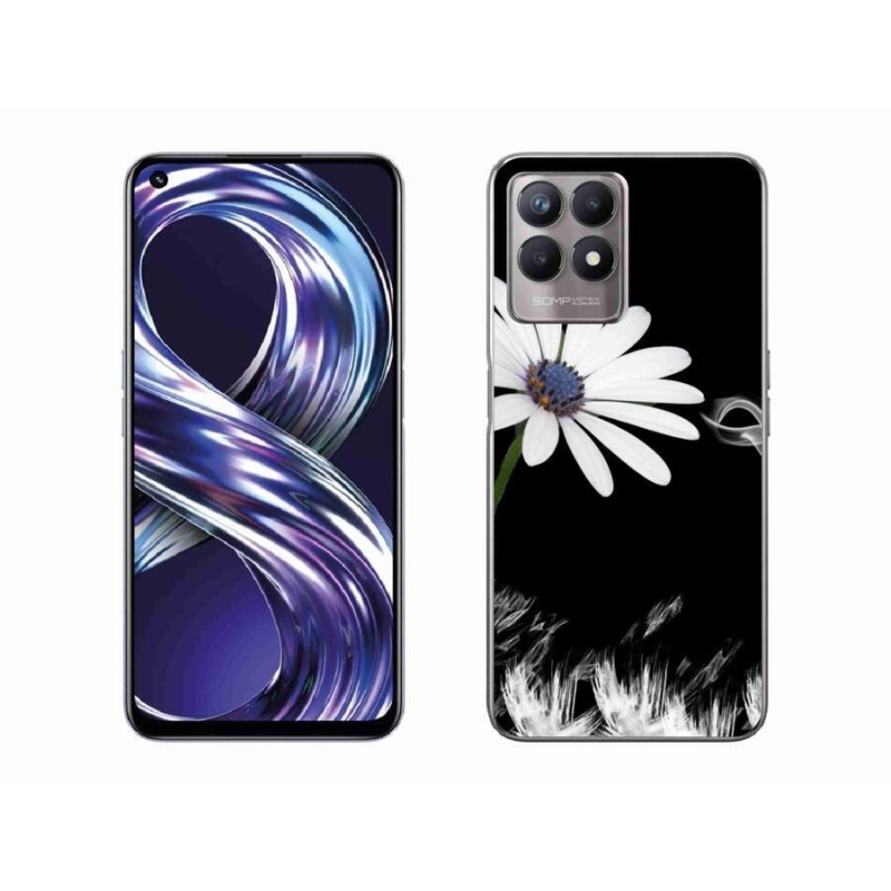 Zselés borítás mmCase a Realme 8i készülékhez - fehér virág