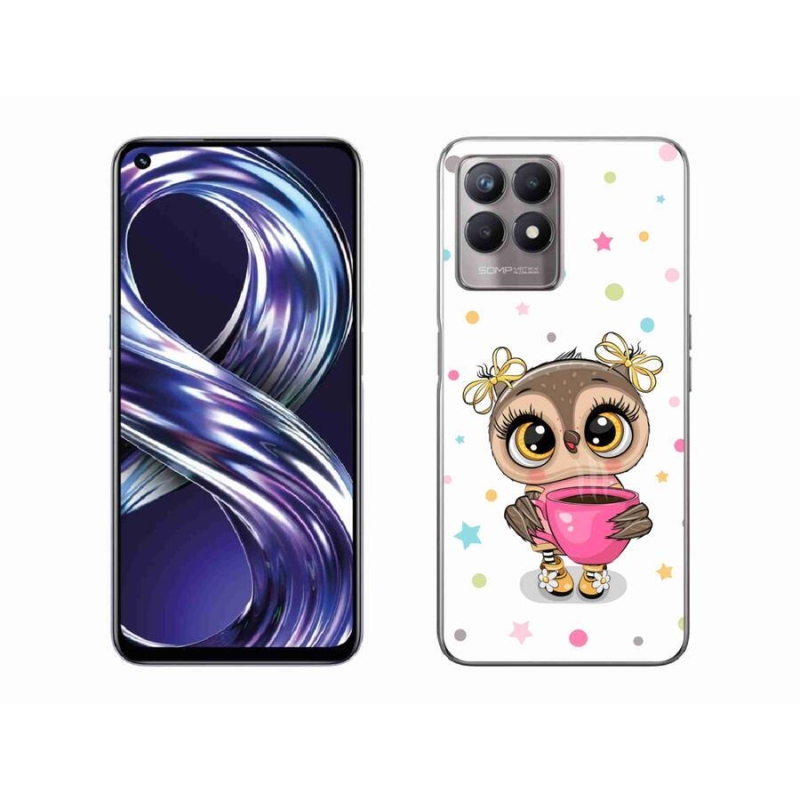 Gél borító mmCase a Realme 8i készülékhez - rajzfilm bagoly