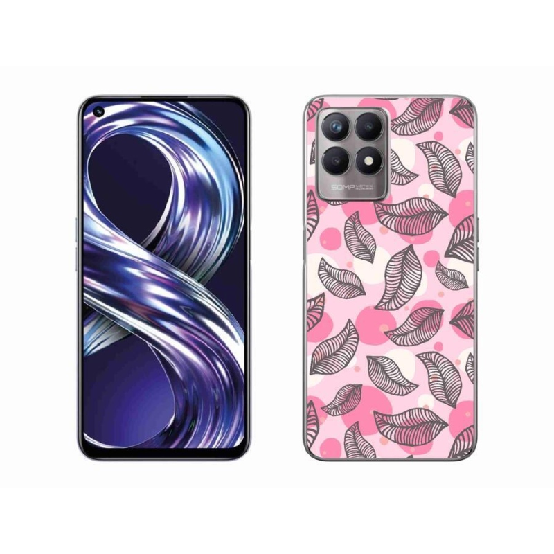 Gél borító mmCase a Realme 8i készülékhez - rajzfilmes hulló levelek