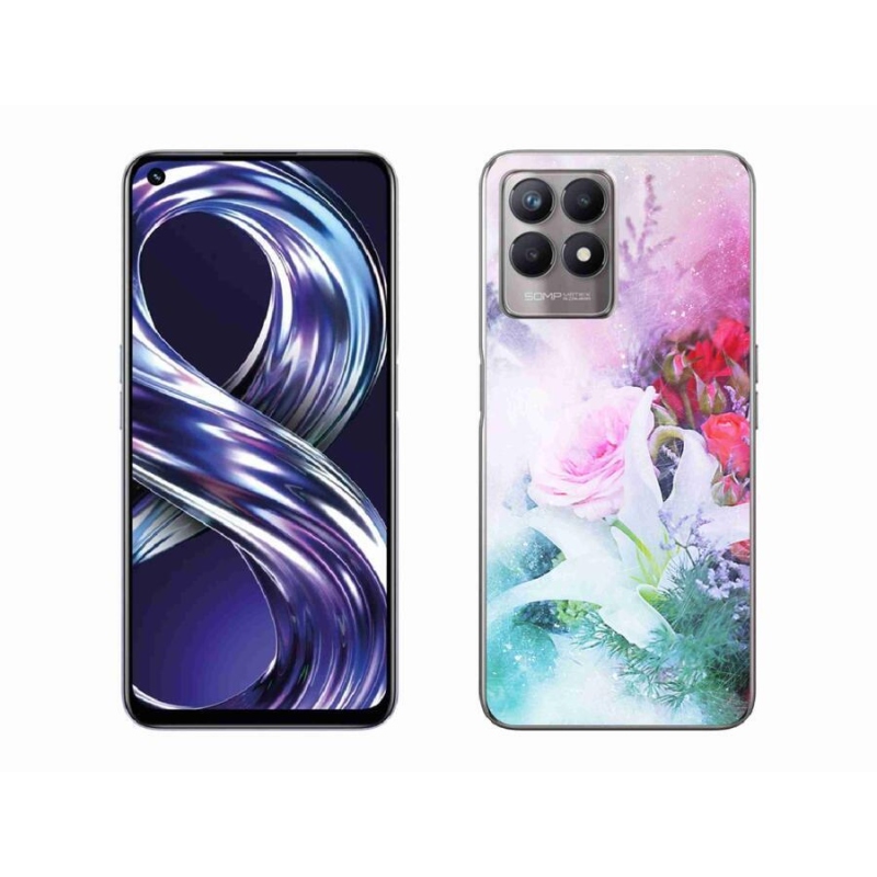 Zselés borítás mmCase a Realme 8i készülékhez - virágok 4