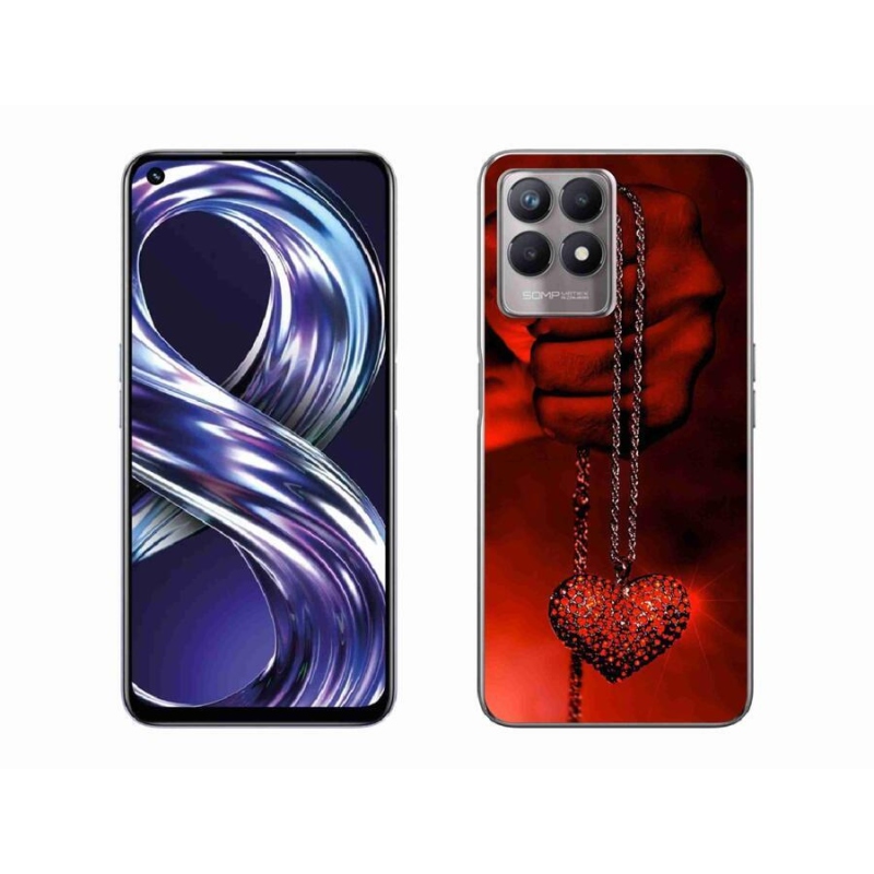 Gél borítás mmCase mobilhoz Realme 8i - nyaklánc