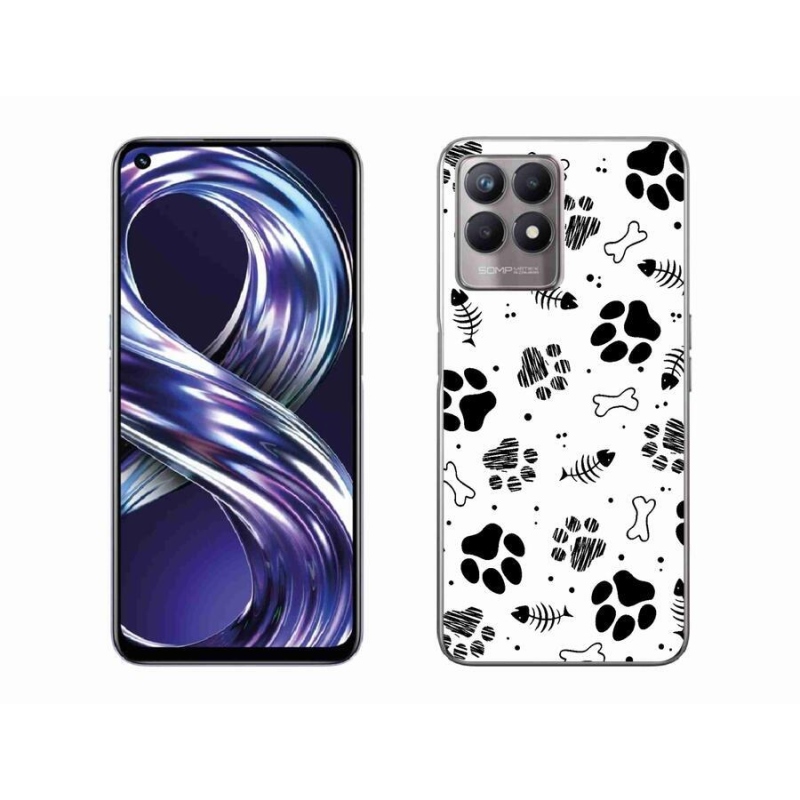 Zselés borítás mmCase mobilhoz Realme 8i - kutyamancsok 1