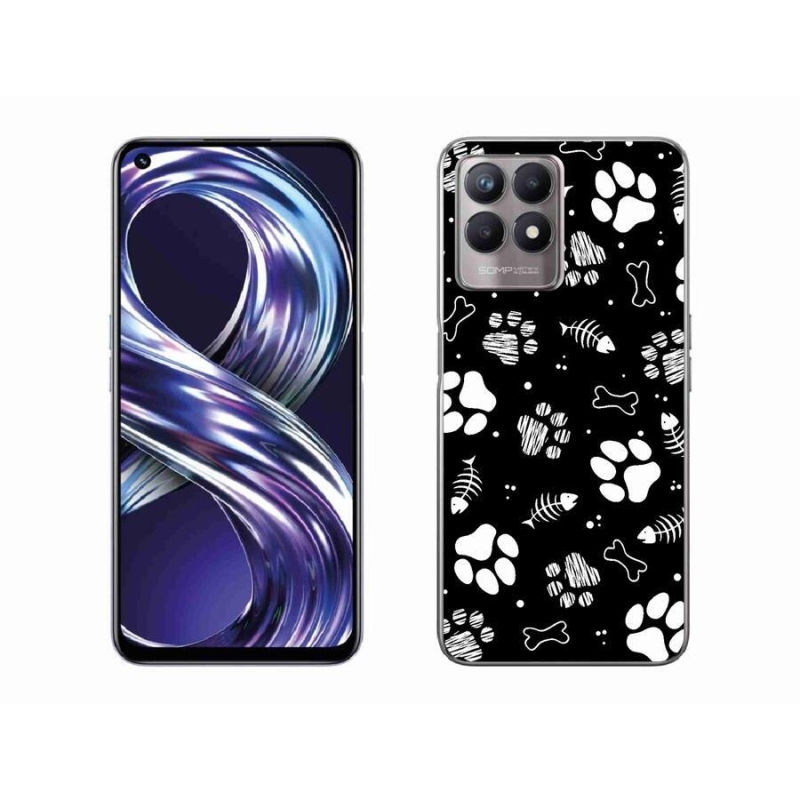 Gél borítás mmCase mobilhoz Realme 8i - kutyamancsok