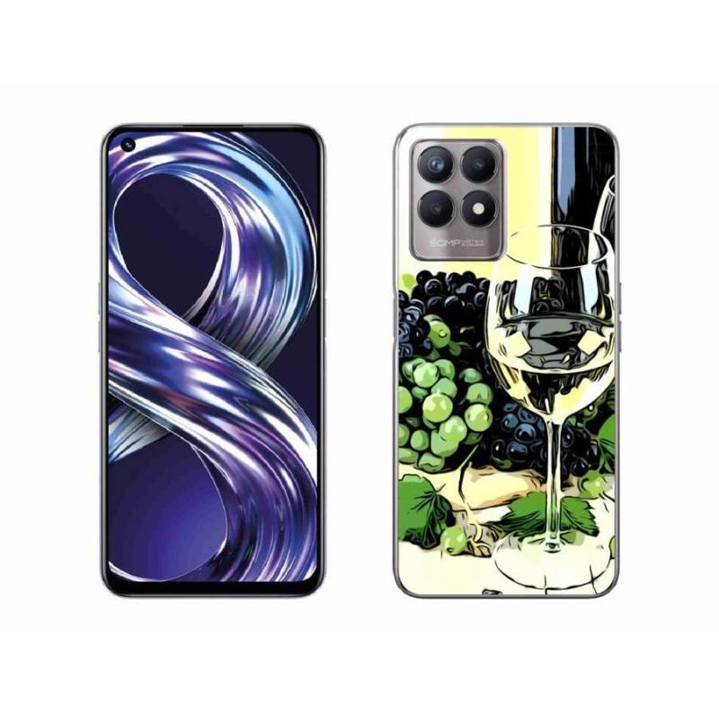 Gél borítás mmCase mobilhoz Realme 8i - pohár bor