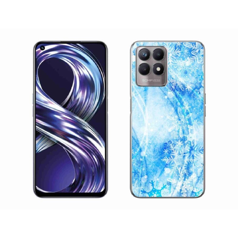 Gél borítás mmCase a Realme 8i készülékhez - hópelyhek