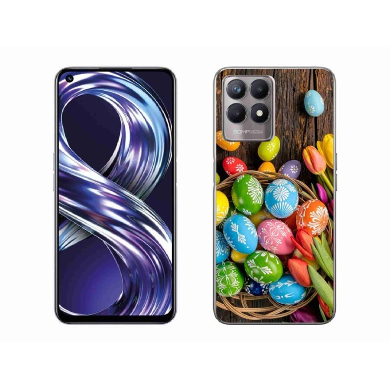 Gél borítás mmCase a Realme 8i számára - Húsvéti tojás