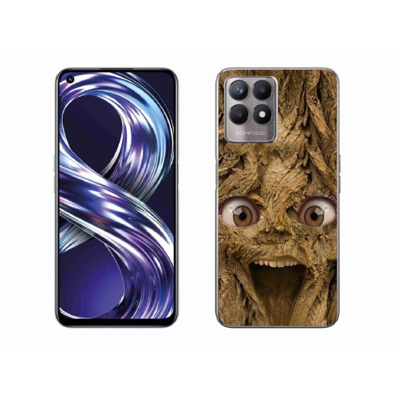 Gél borító mmCase a Realme 8i készülékhez - boldog fa szemekkel