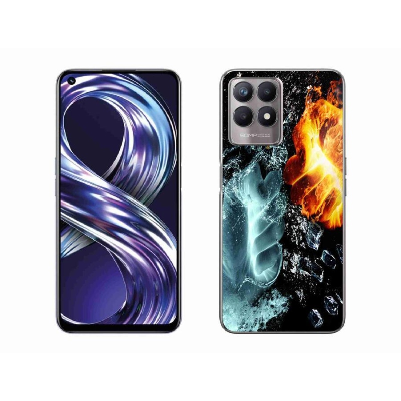 Zselés borítás mmCase a Realme 8i készülékhez - víz és tűz
