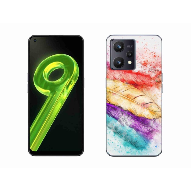 Gél borító mmCase mobilhoz Realme 9 4G - színes tollak