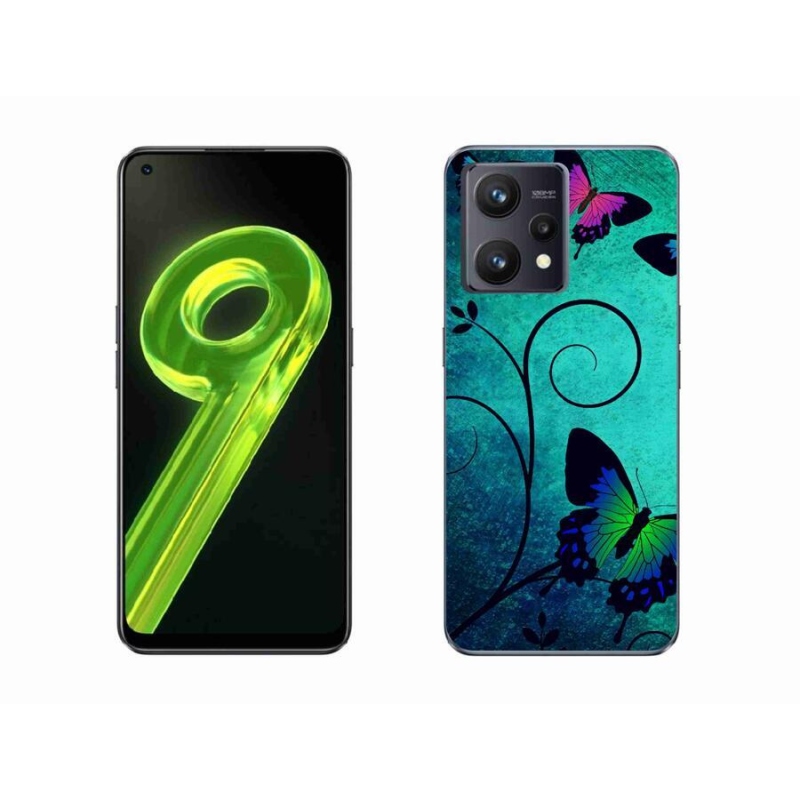 Gél borító mmCase mobilhoz Realme 9 4G - színes pillangók