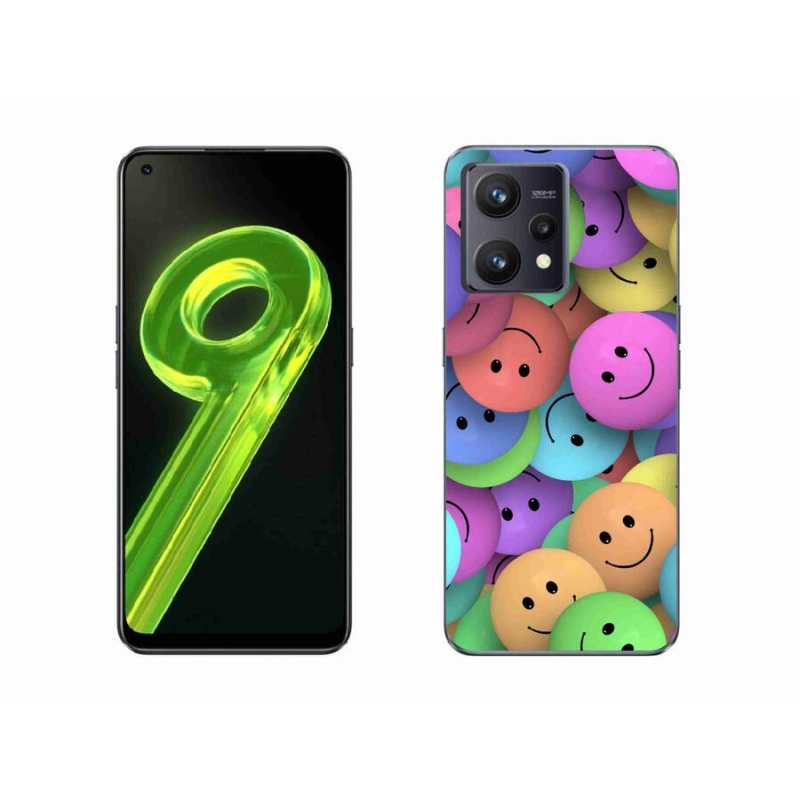 Gél borító mmCase mobilhoz Realme 9 4G - színes smiley-kkal