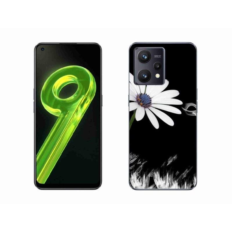 Gél borítás mmCase a Realme 9 4G készülékhez - fehér virág