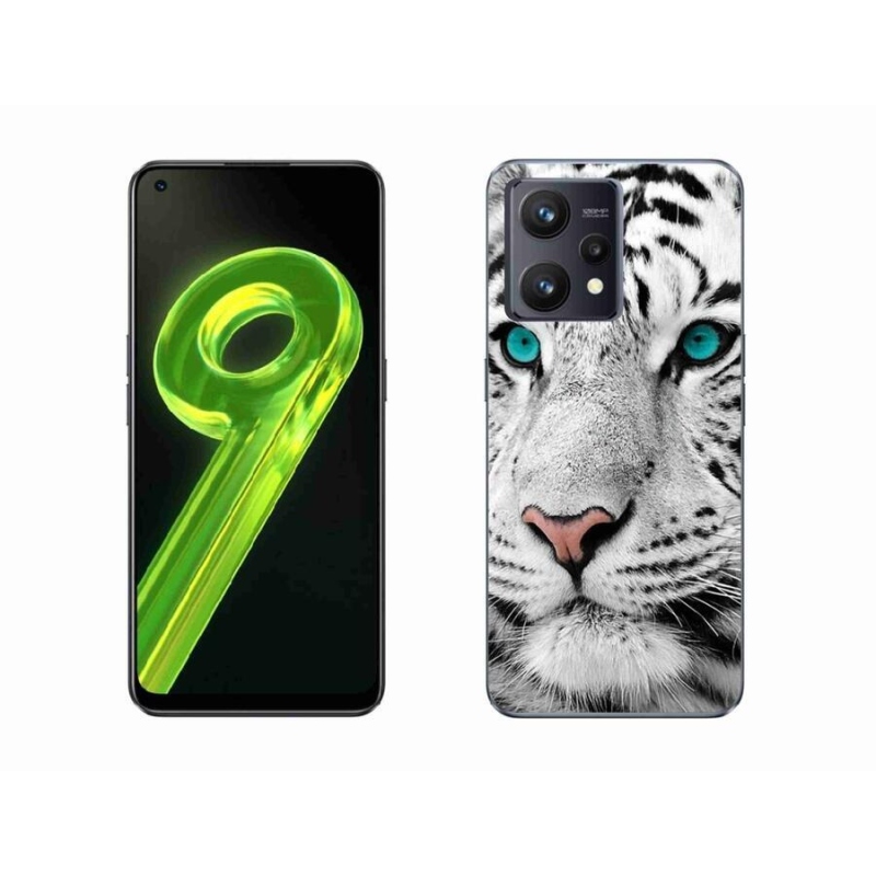 Gél borítás mmCase a Realme 9 4G készülékhez - fehér tigris