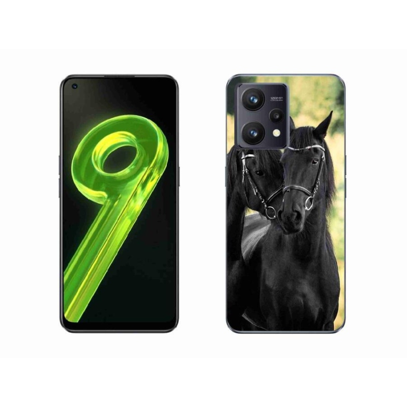 Gél borítás mmCase a Realme 9 4G készülékhez - két fekete ló