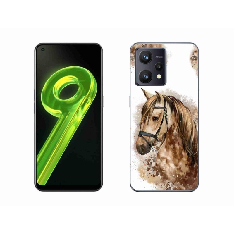 Gél borítás mmCase a Realme 9 4G készülékhez - barna rajzfilm ló