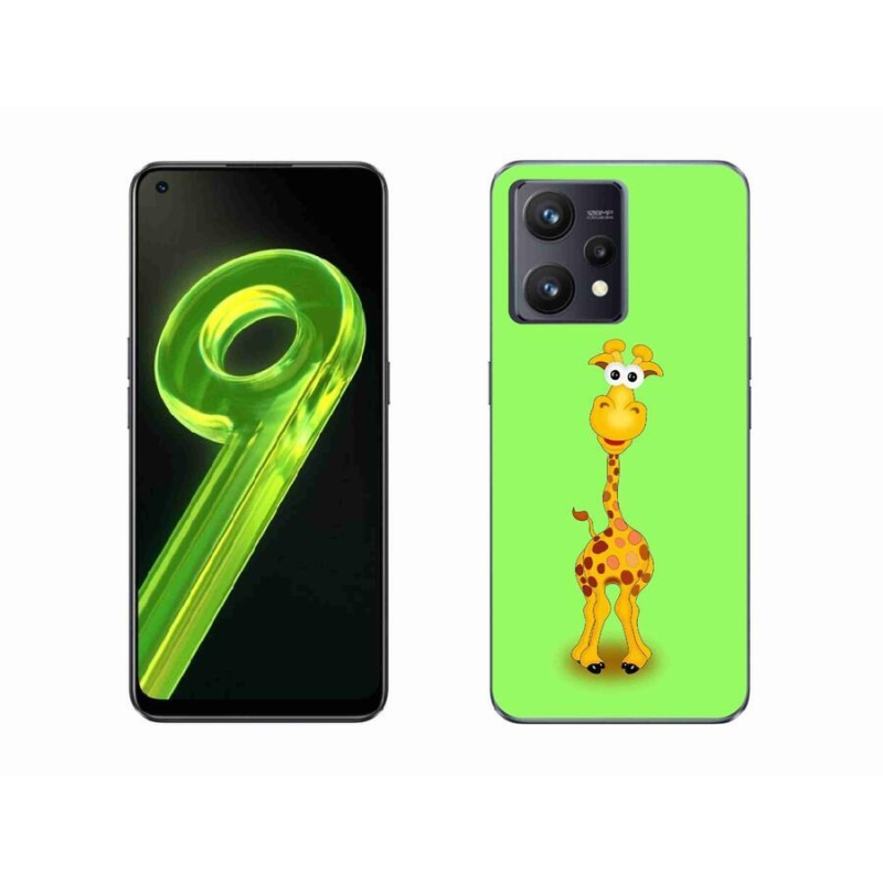 Gél borítás mmCase a Realme 9 4G készülékhez - rajzfilm zsiráf