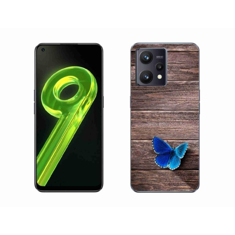 Zselés tok mmCase a Realme 9 4G készülékhez - kék pillangó 1