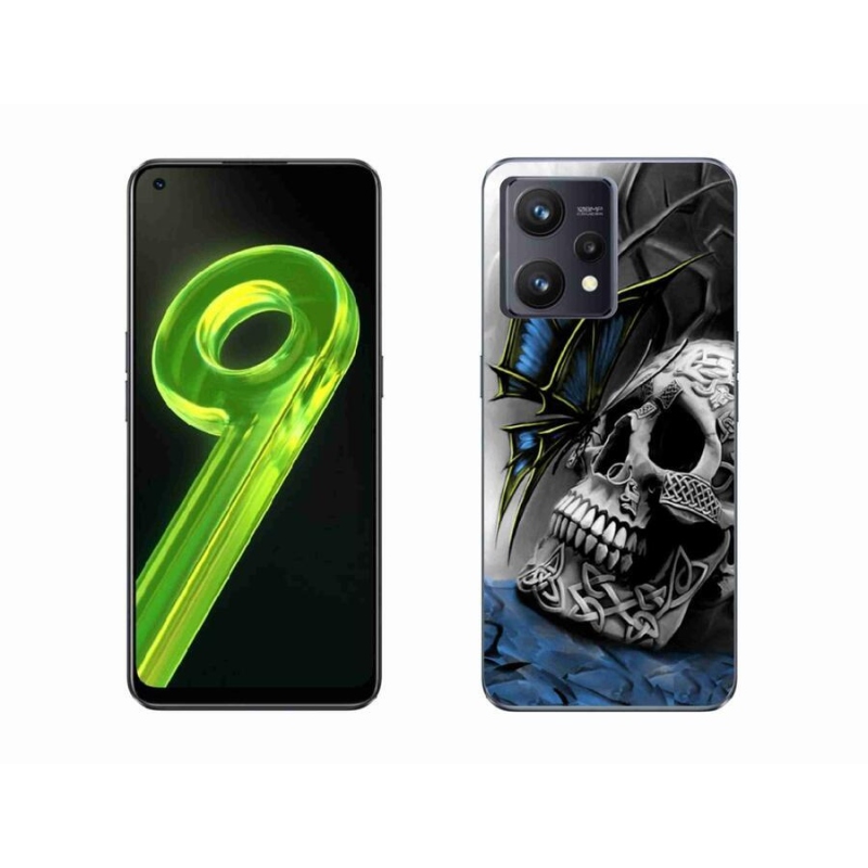 Gél borítás mmCase a Realme 9 4G készülékhez - pillangó és koponya