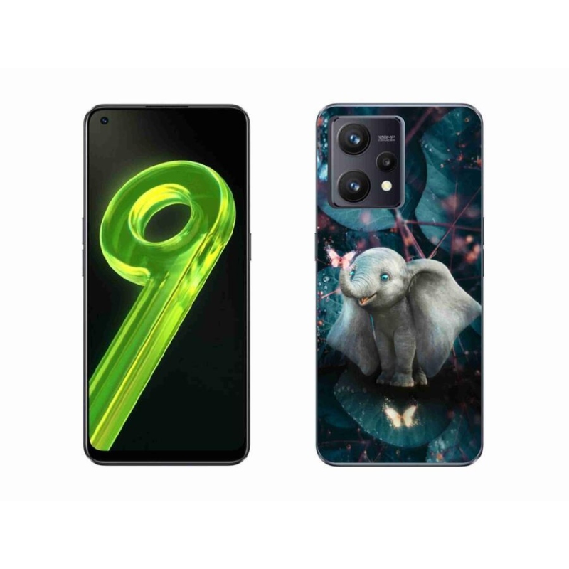 Gél borítás mmCase mobilhoz Realme 9 4G - aranyos elefánt